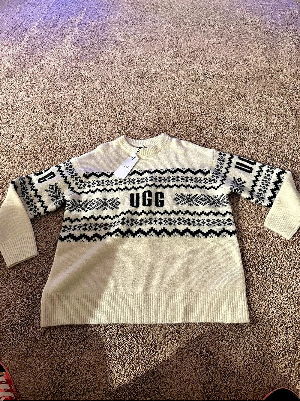 Sweater  in Cream & Black NWT
